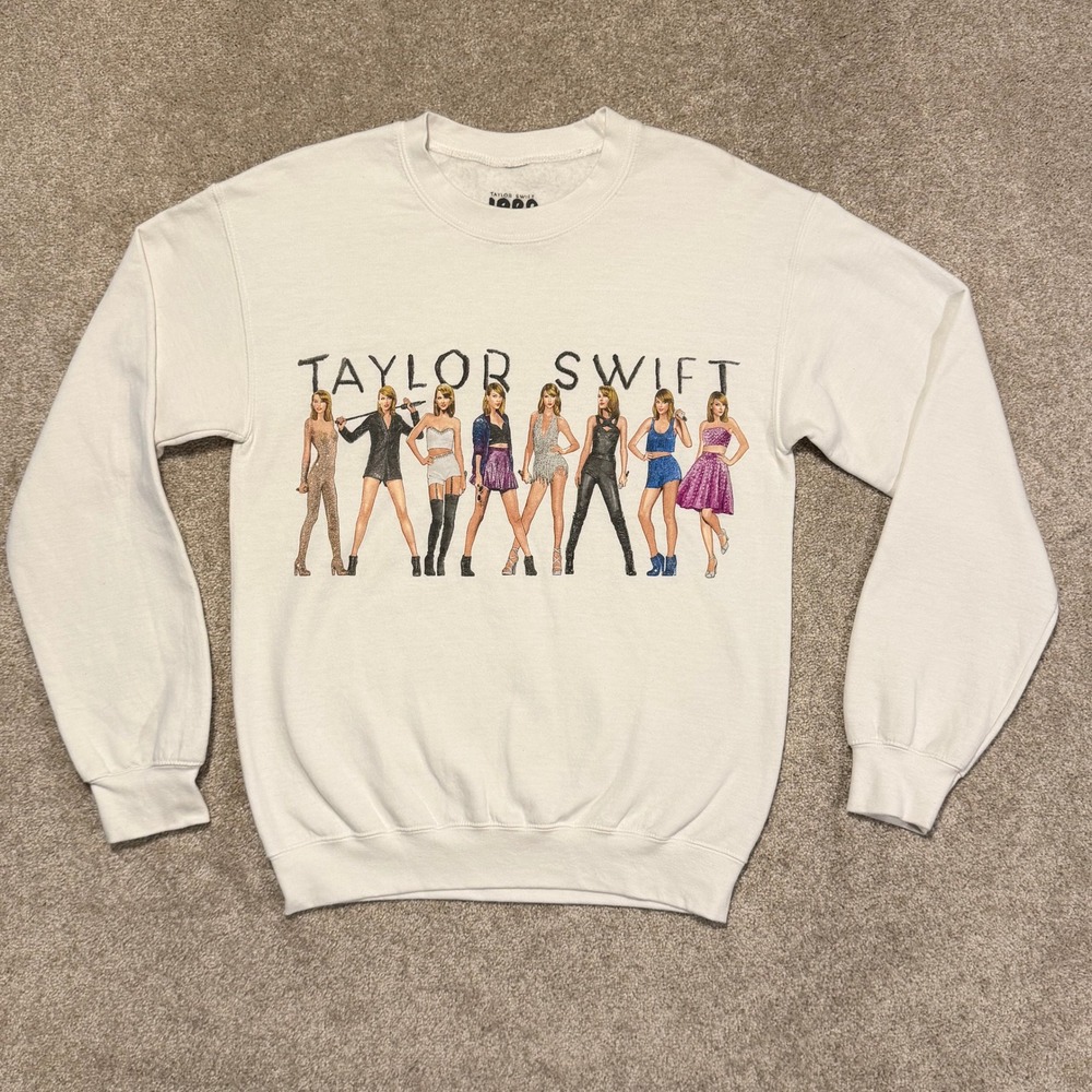 Taylor Swift Crewneck Sweatshirt Women Small White Taylor's Version Merch